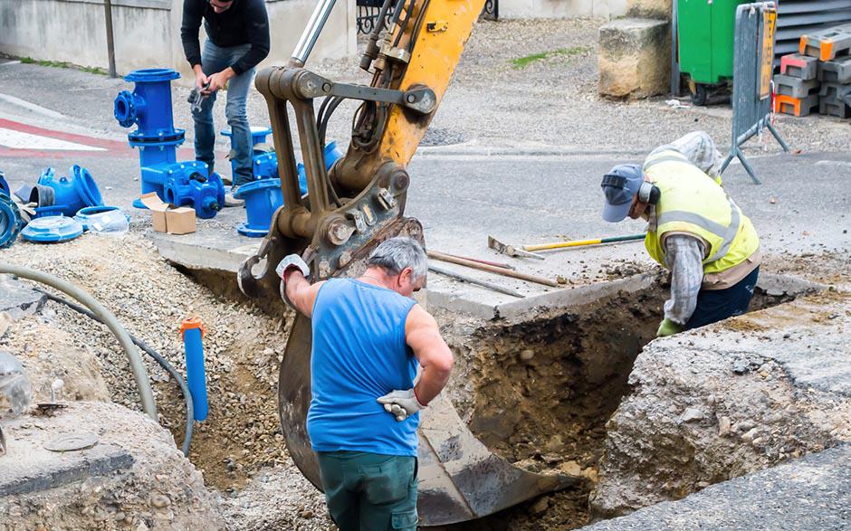 travaux assainissement Villeneuve-les-Sablons